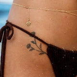 Riyo belly chain, close-up of the serpent detail