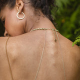 Oray choker, close-up of the removable drape chains
