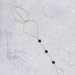 Nishati gemstone hand chain, flat lay product photo