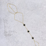 Nishati gemstone hand chain, flat lay product photo