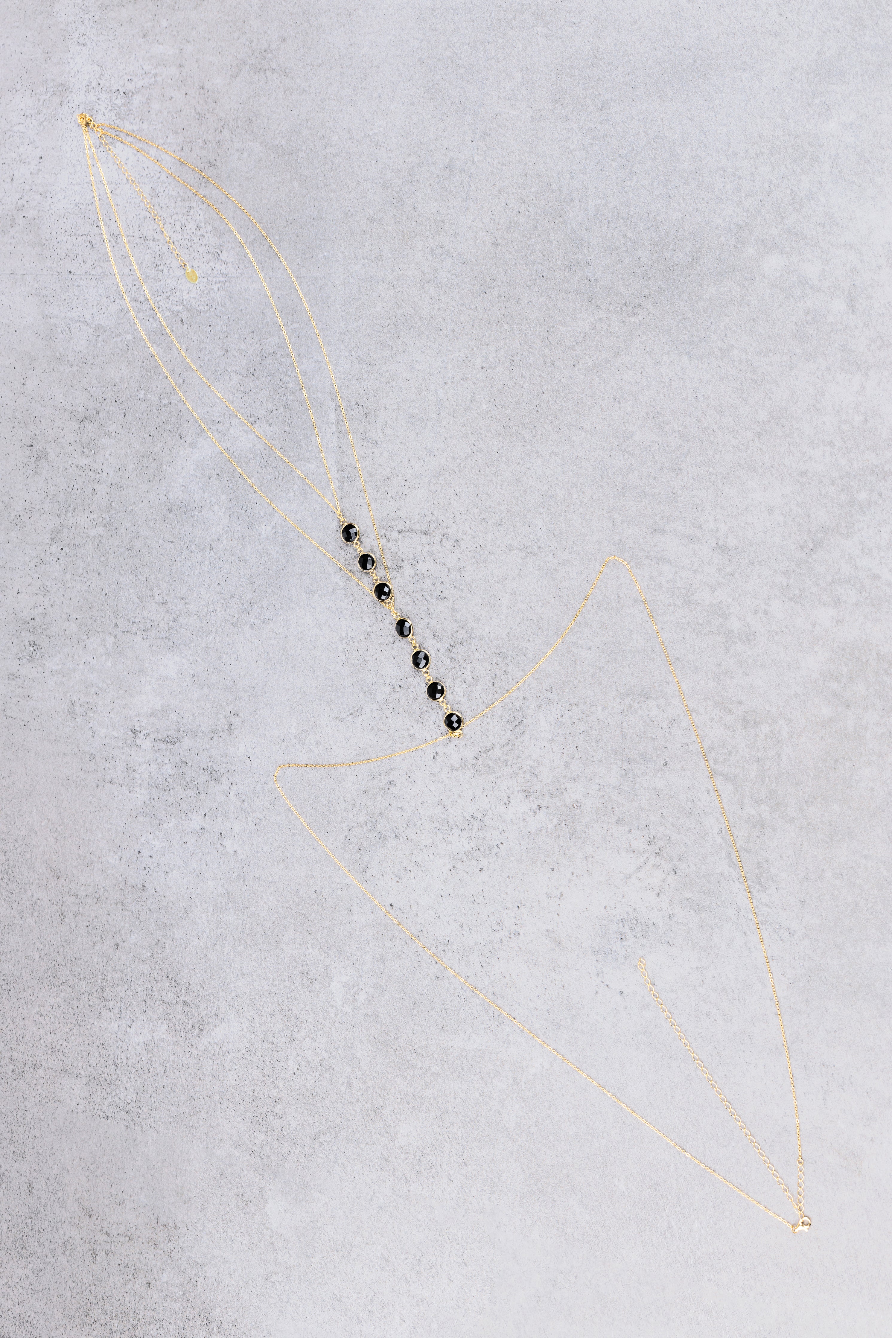 Amaanyi gemstone body chain, second product photo on plain background