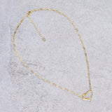 Amo necklace worn as part of a matching set with the Amo earrings