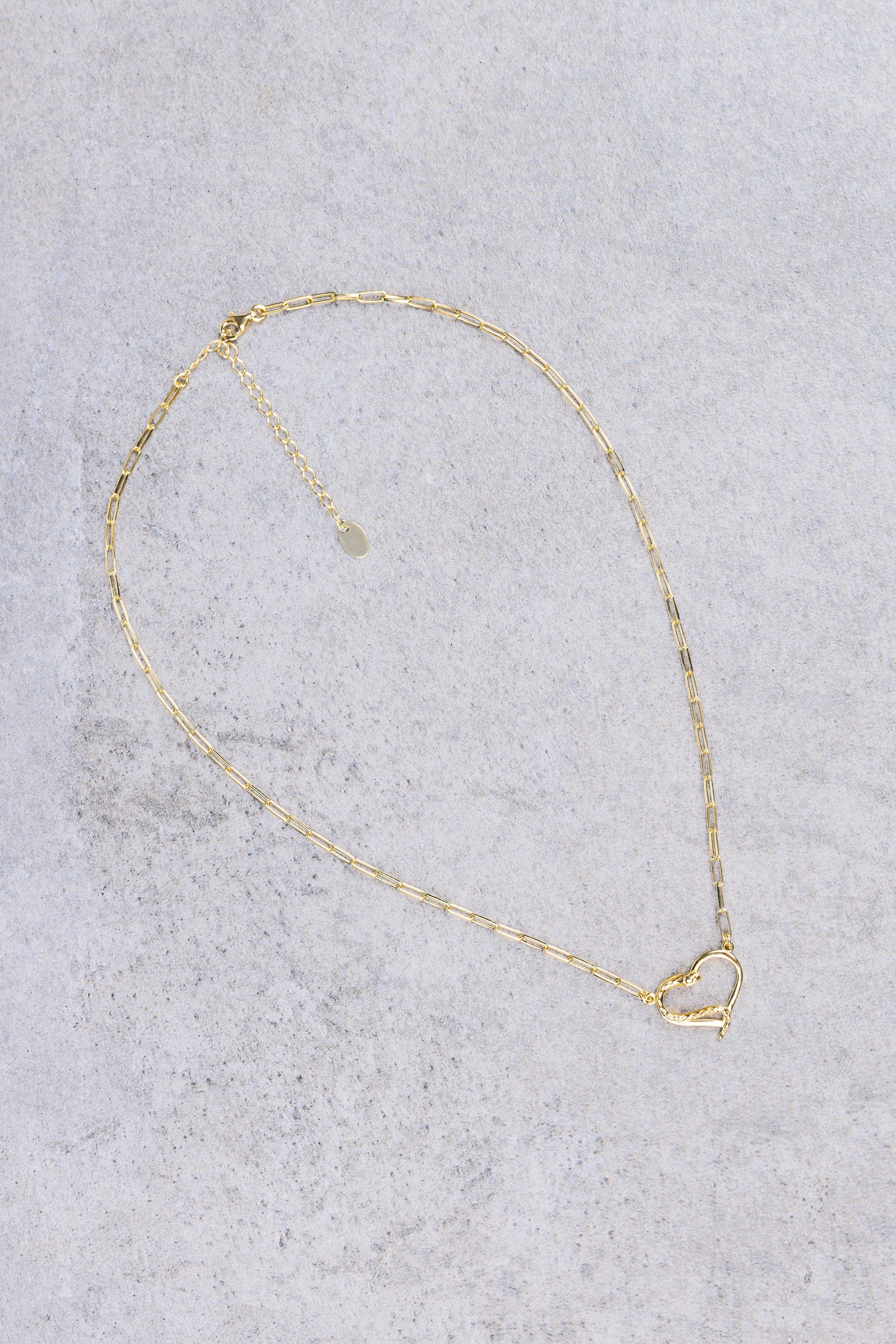 Amo necklace worn as part of a matching set with the Amo earrings