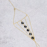 Amaanyi gemstone hand chain, close-up detail shot