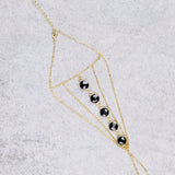 Amaanyi gemstone hand chain, close-up detail shot