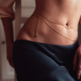 Riyo belly chain styled with swimwear