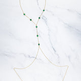 Inerci gemstone body chain styled for a festival look