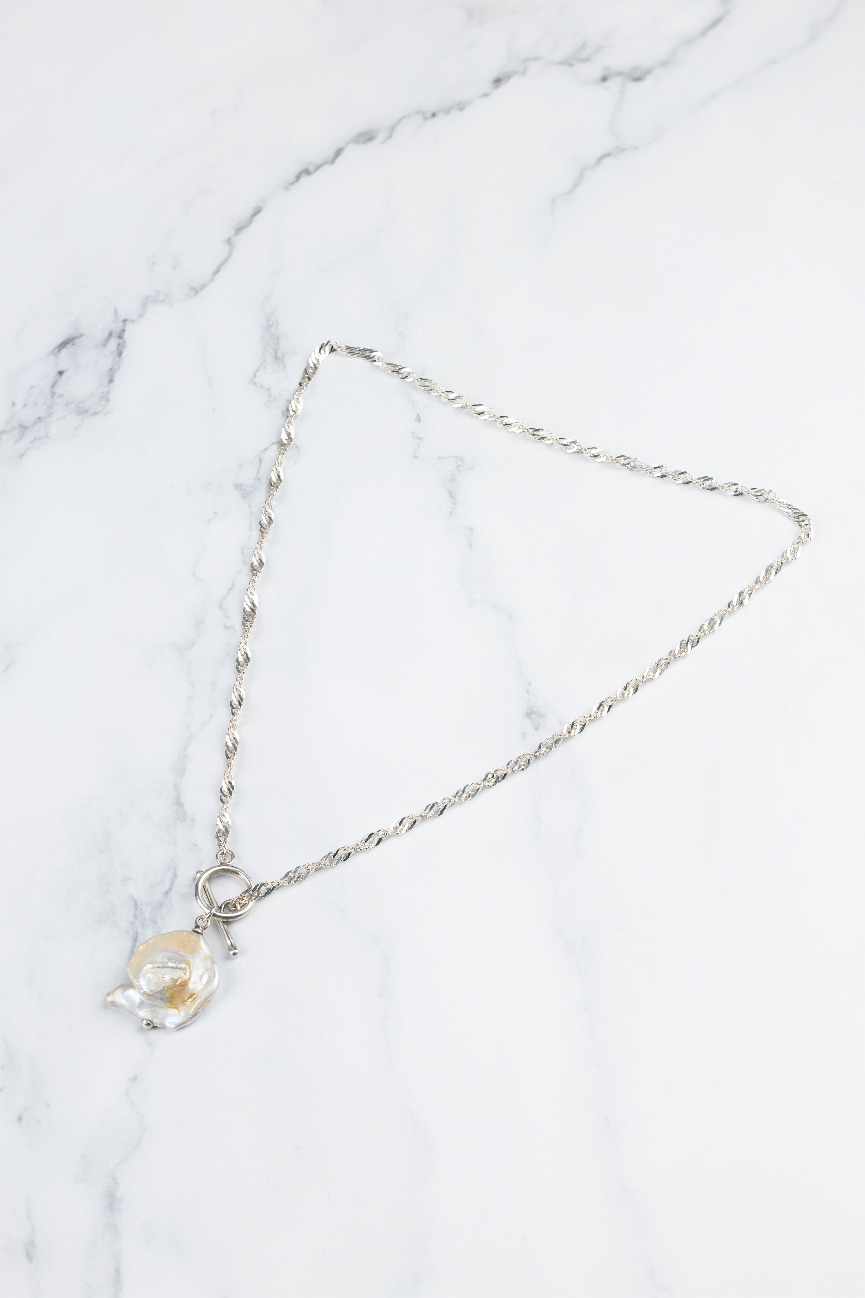 Isaro pearl necklace, final detail shot