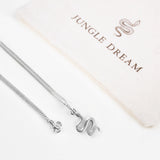 Ular necklace in gold-plated silver, worn on the neck