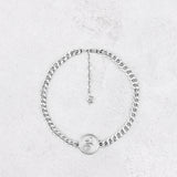 Oray choker, close-up of the medallion and chain