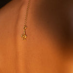Ilan body chain styled for evening wear