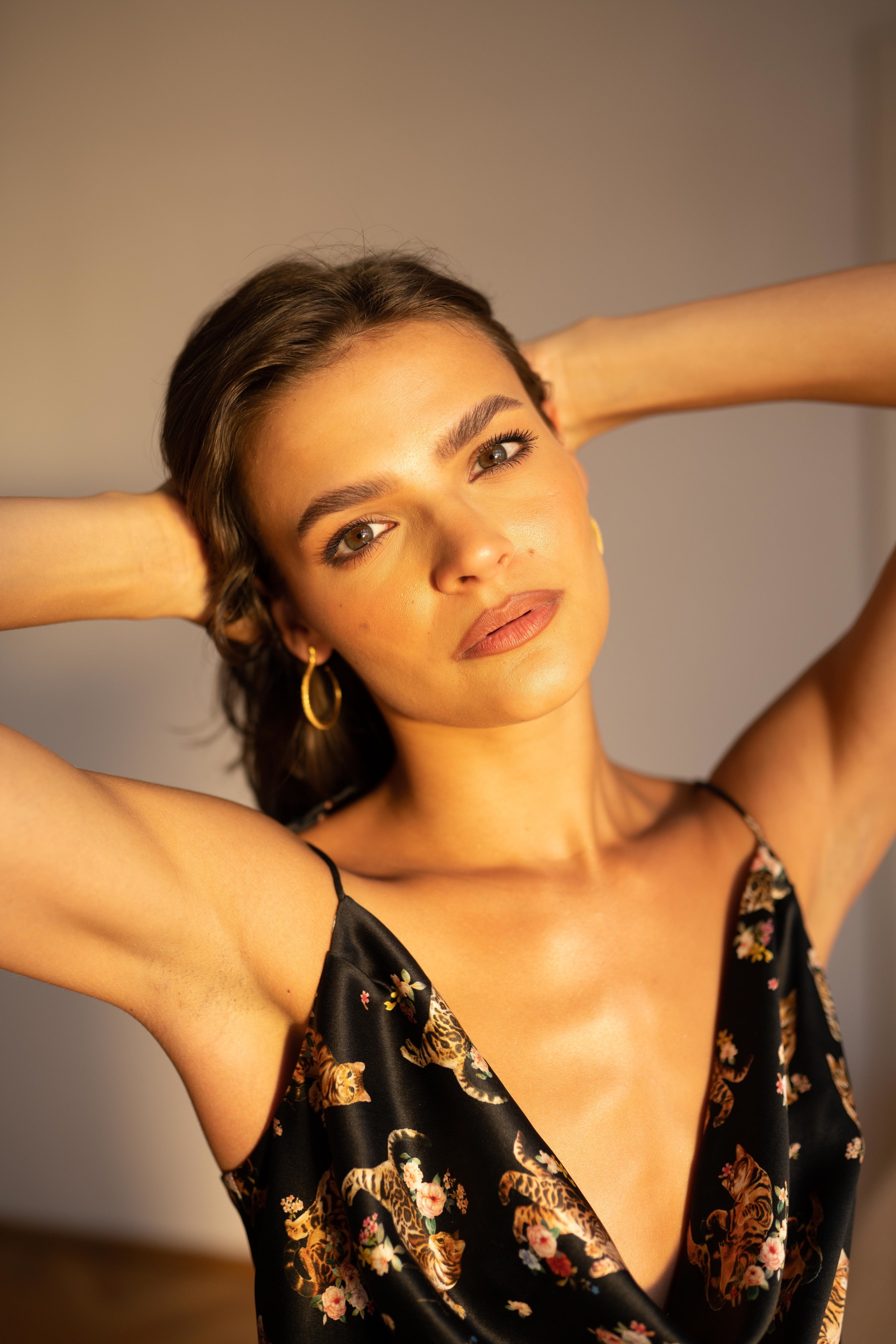 Sarpe serpent hoop earrings, product detail shot