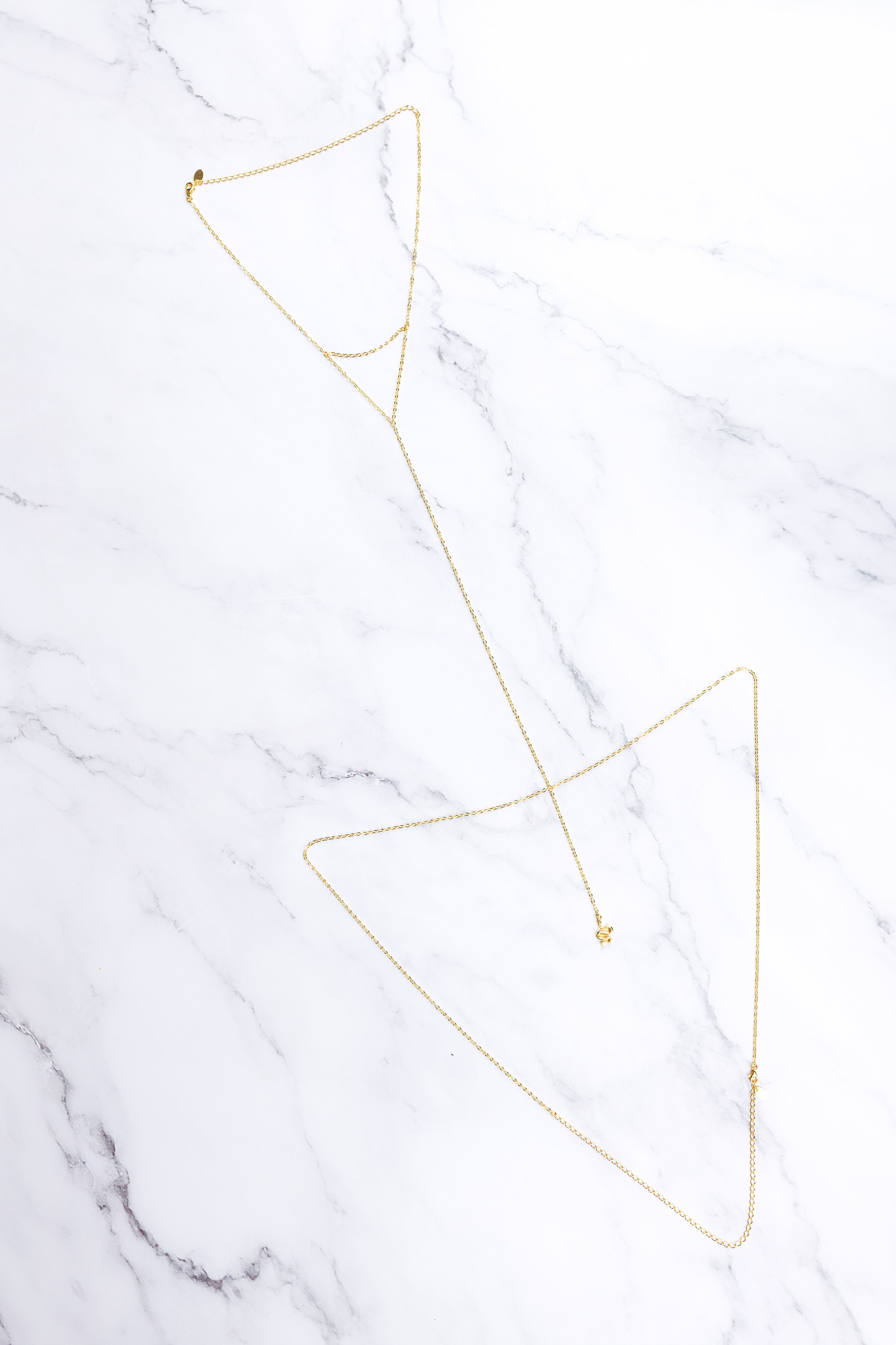 Kavshiri body chain, lifestyle styling shot