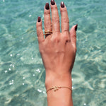 Ular serpent bracelet, flat lay product photo