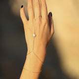 Kiseya gemstone hand chain, lifestyle styling shot